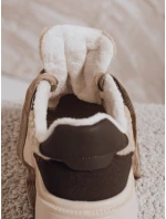 Dámské tenisky s kožešinou na platformě hnědé FashionStreet ZY1082