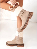 Dámské zateplené boty béžové FashionStreet ZY1228