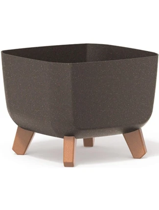 GRACIA SQUARE ECO WOOD POTTLE 24x24CM Coffee dětské