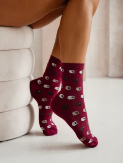 Dámské ponožky Ovce Bordó