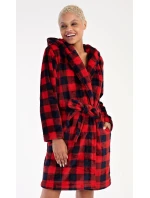 Dámský župan krátký s kapucí Kostka