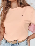 Dámské žebrované tričko SMILE FOR YOU růžové FashionStreet RY2907