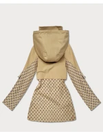 Kurtka damska ze ściągaczem w talii Goodlookin piaskowa (KK60414-2#)