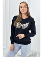 Mikina s potiskem černý