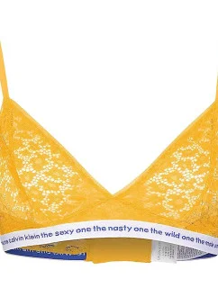 Dámská nevyztužená podprsenka Unlined Triangle QF5196E-YHC - Calvin Klein