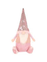 DEKORATIVNÍ TRPASLÍK S FLITRY 50CM RŮŽOVÝ