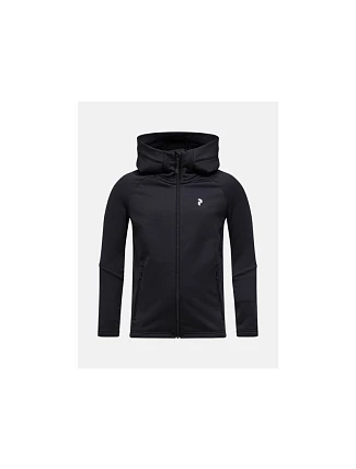 Dětská mikina PEAK PERFORMANCE Jr Rider Essentials Zip Hood, černá Dětská mikina PEAK PERFORMANCE Jr Rider Essentials Zip Hood, černá