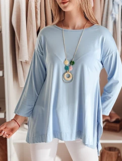 Dámská máslová halenka oversize s přívěskem COMFILA modrá FashionStreet RY2788