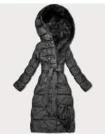 Oboustranná zimní bunda - kožíšek v grafitové barvě Minority (P3-6020-27) Oboustranná zimní bunda - kožíšek v grafitové barvě Minority (P3-6020-27)