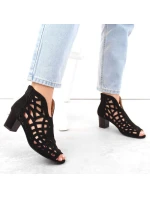 Semišové boty M.Daszynski W SAN32A černá