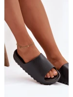 Dámské pantofle na platformě černé Olyria