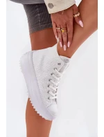 Dámské vysoké trampky Lee Cooper – bílé