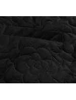 Tenká černá dámská bunda s ozdobným prošíváním (JIN226)