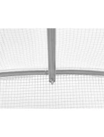 ZAHRADNÍ TUNEL 200x200x200 cm PE BÍLÁ OCELOVÁ KONSTRUKCE