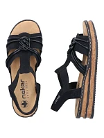 Dámské sandály s gumovou podrážkou černé Rieker 62969-00