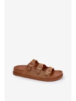 Dámské Pantofle S Pásky A Přezkami Camel Uliri