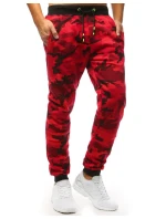 Pánské kamuflážní červené tepláky FashionStreet UX1467