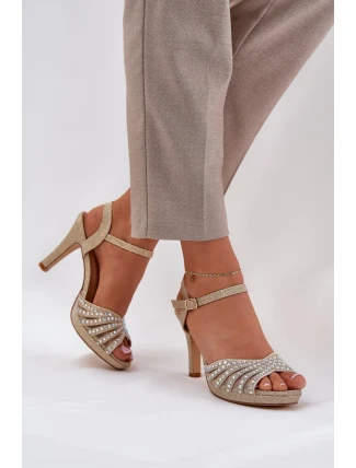 Sandály na podpatku model 210697 Step in style Sandály na podpatku model 210697 Step in style