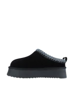 Dámské kožené boty Solo Soprani Couture Sabot fur Hugh Platform black SSW421P22 53 dámské