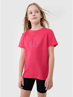 Dívčí tričko s potiskem 4F 4FJWSS25TTSHF2176-55S