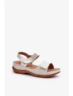 Pohodlné dámské sandály na suchý zip Silver Iphiope