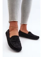 Dámské mokasíny z ekologického semiše černé Rerceria