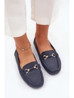Dámské perforované mokasíny s ozdobou Kaydance – granátové