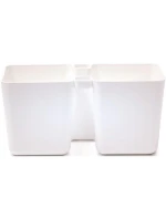 Květináč s bylinkami TWINS CUBE WITH CUTLERY WHITE