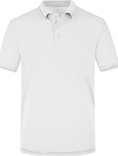 Daiber JN 569 Pánské žerzejové elastické polo 02.0569 white/black