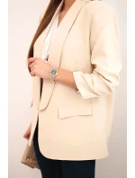 Sako s klopami elegantní béžový Sako s klopami elegantní béžový